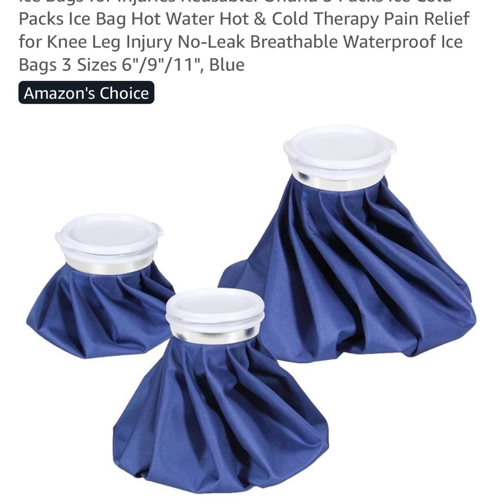 NIB Blue Waterproof Ice Bag Set